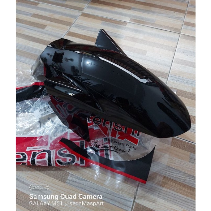 spakbor slebor depan jupiter mx king 150 2PV hitam putih merah maroon tenshi