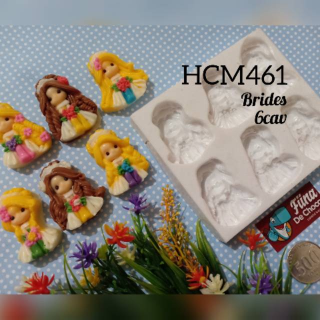 HCM461 Cetakan coklat karakter silikon Fiina de choco "Brides"