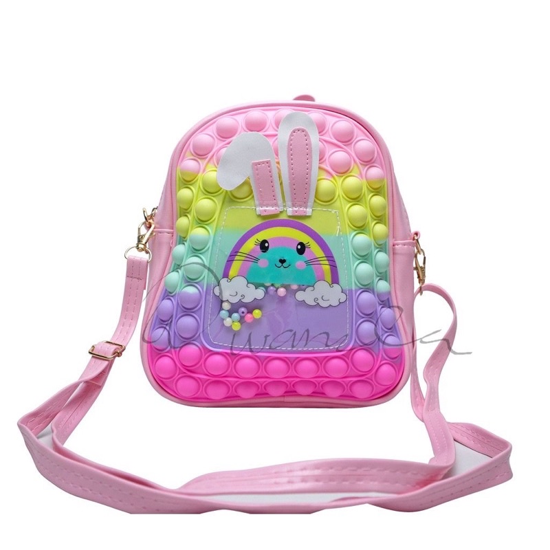 Tas slempang pop it rabbit tas anak tas sekolah