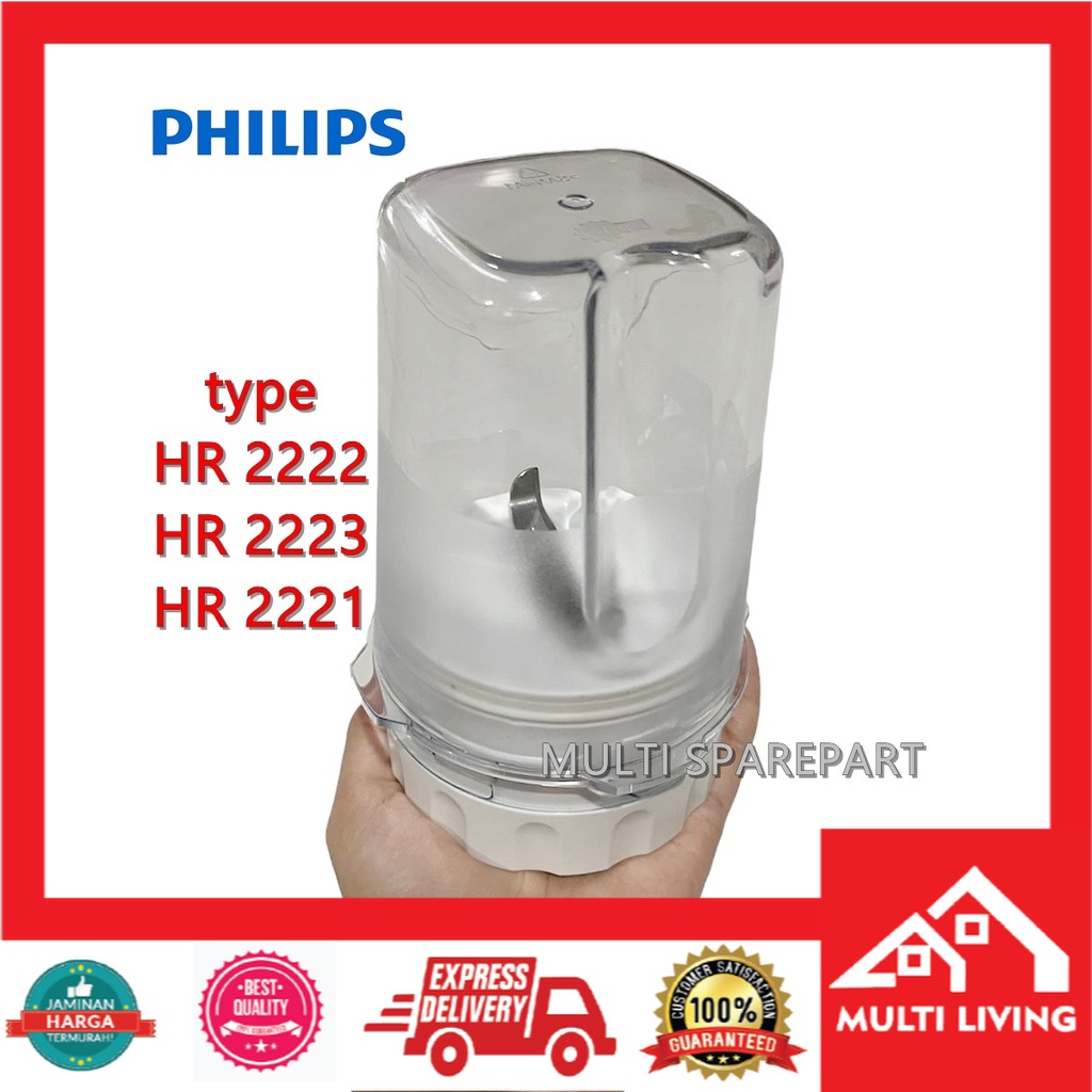 Gelas Blender Philips Bumbu HR 2222 HR 2223 HR 2221 Dry Mill Philip FULLSET