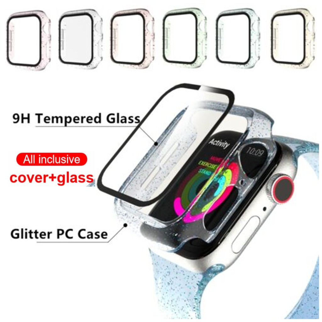 Case iWatch Apple Watch SE 10 9 8 7 Glitter Crystal Clear T55 T500 I8 Pro Max Watch 7 Smartwatch Pel