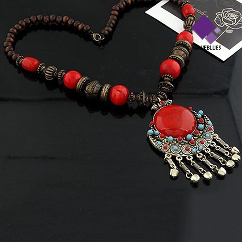 Kalung Rantai Dengan Liontin Gaya Vintage Bohemia Untuk Wanita