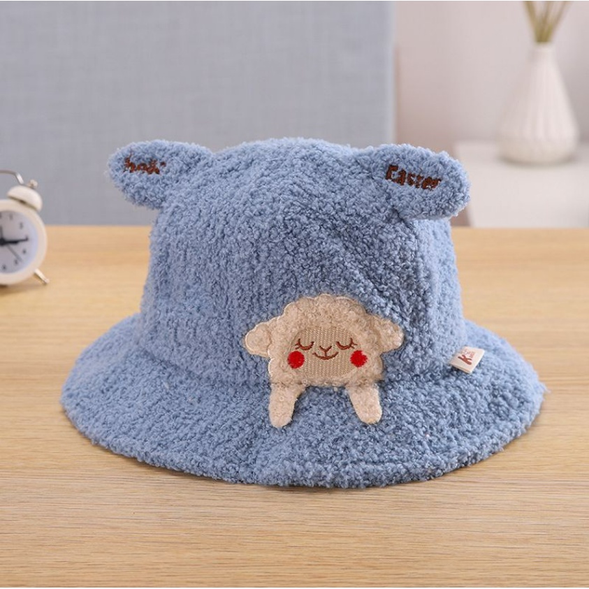 Topi Bucket FLEECE Domba Anak 0 - 4 tahun Sheep Import Korean Style CBKS VC