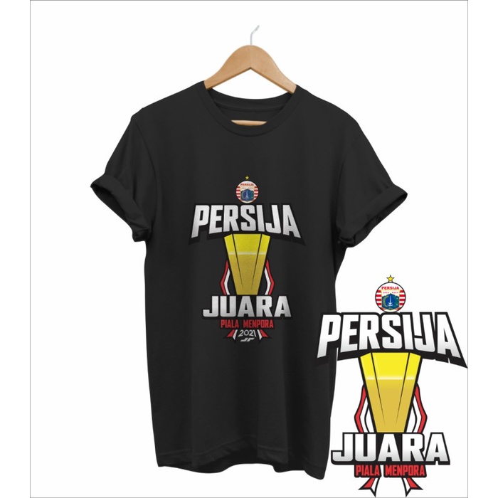KAOS BAHAN 30S DISTRO PERSIJA JUARA PIALA MENPORA POLOS CUSTOM HIGHT QUALITY