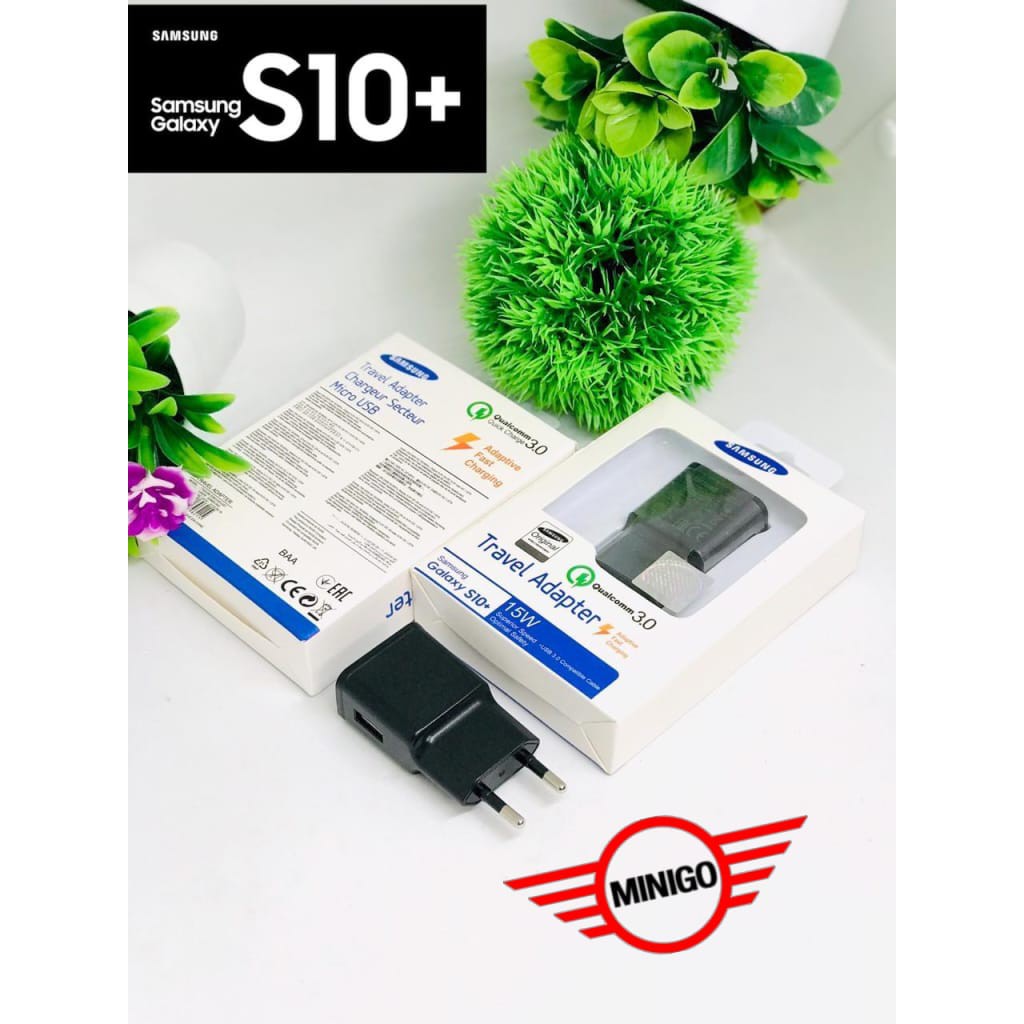 TRAVEL ADAPTOR SAMSUNG S10+ BATOK CHARGER SAMSUNG S10 PLUS FAST CHARGING