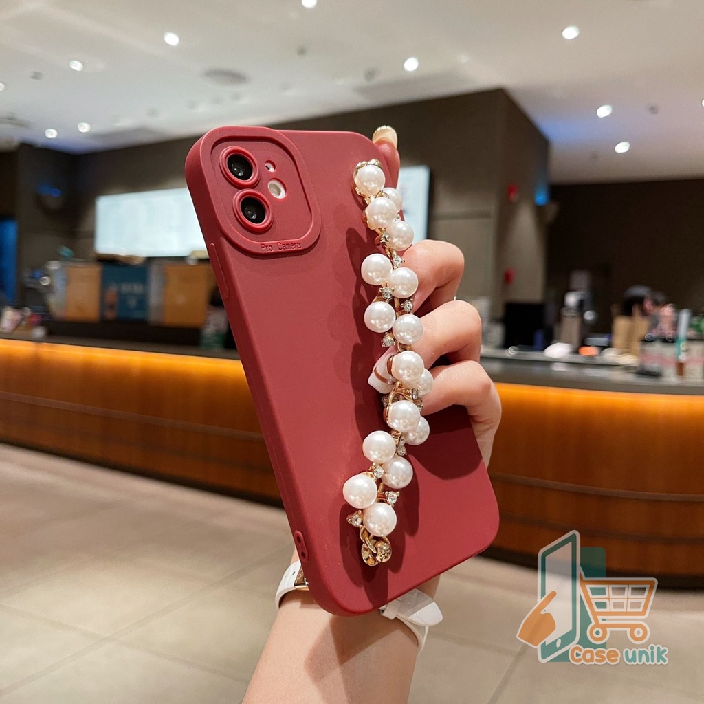 SOFTCASE SILIKON PROCAMERA RANTAI MUTIARA REALME C1 C2 5 5I 5S C3 8 5G 8 PRO 4G 8I CS4423