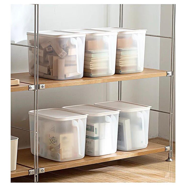 Clear Handled Storage Bin