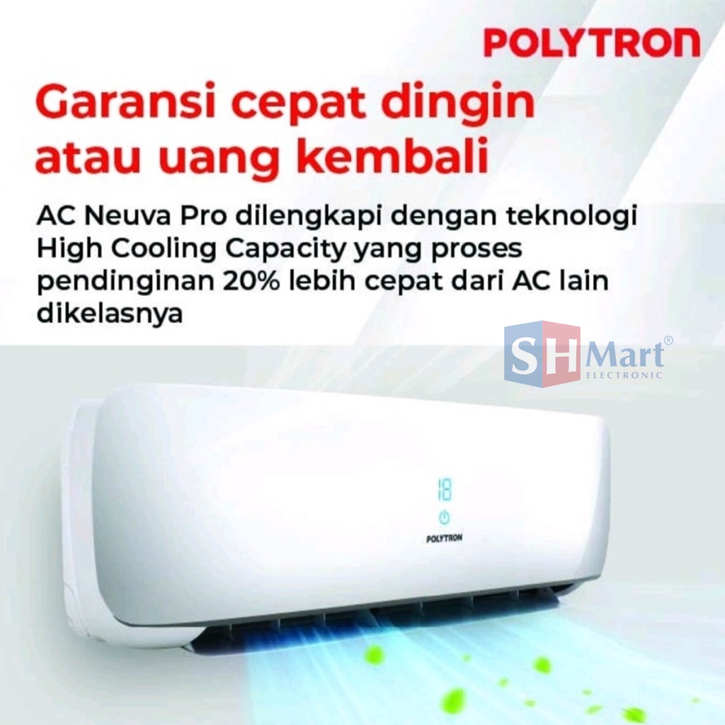 AC POLYTRON 1 PK SMART NEUVA PRO PAC-09VZS WIFI - HANYA UNIT GARANSI RESMI (MEDAN)