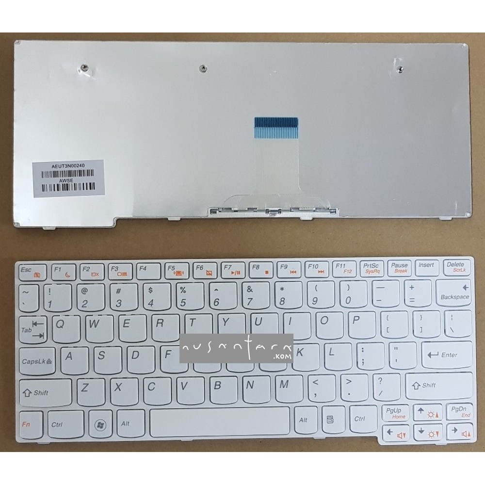 Keyboard laptop Lenovo Ideapad S10-3 S10-3s S100 S110 S205 S205s U160 U165 E10-30 putih