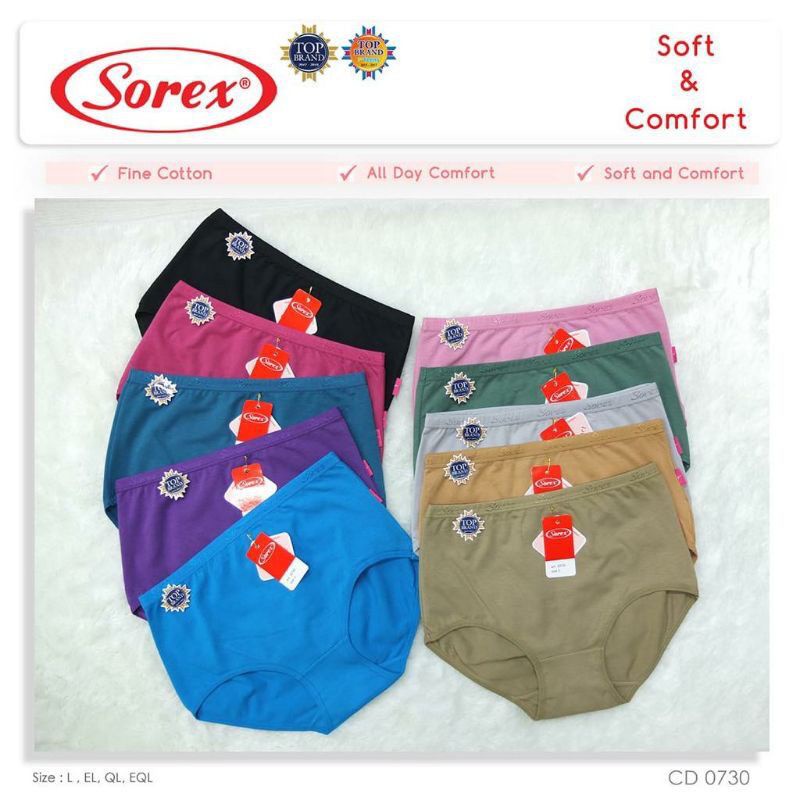 CD SOREX 0730 OROGINAL JUMBO L EL QL EQL | CD WANITA MAXI FULL COTTON - CD Sorex celana dalam wanita katun JUMBO - CD SOREX MAXI FULL WANITA BAHAN TEBAL ORI -CELANA DALAM WANITA SOFT &amp; COMFORT - ARA98STORE