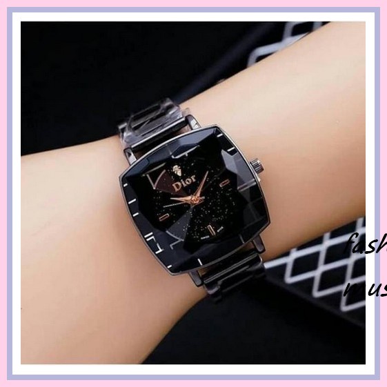 Jam Tangan Wanita Fashion Gcc Kotak Full Berlian Plus 1 Jam Sprot Gcc Random Strap Rubber Tanggal On