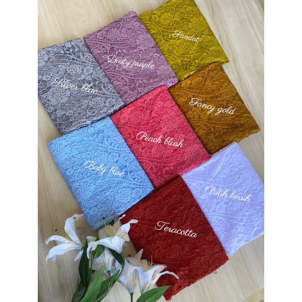 Kain Kebaya Ysl grade A Premium/ Kain Kebaya 2 Baju Ukuran 2,5 M/ Kain Kebaya Brokat Bali