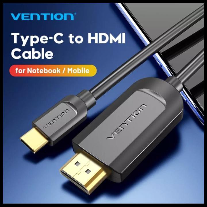 Hesaa_Store | Vention Usb Type C To Hdmi Cable 4K For Gaming Streaming Original 100% - 1,5 Meter