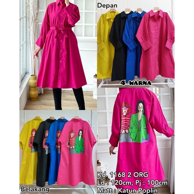 Mimi Katun Dress - Tunik Dress Sablon Women Viral