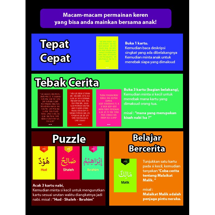 [1KG=10PCS] Konsep Flashcard Pengetahuan Islam / Flash Card / Mainan Edukasi Kartu Pintar Anak