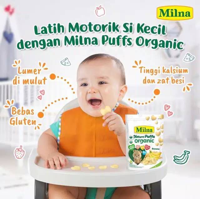 MILNA - NATURE PUFF ORGANIC POUCH 15 GRAM / CEMILAN BAYI ORGANIK