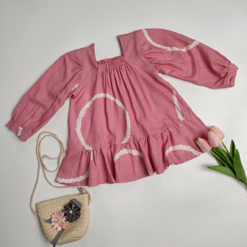 Atasan Anak Perempuan Lengan Panjang Korean Look 3-7 Tahun Laurakidshop