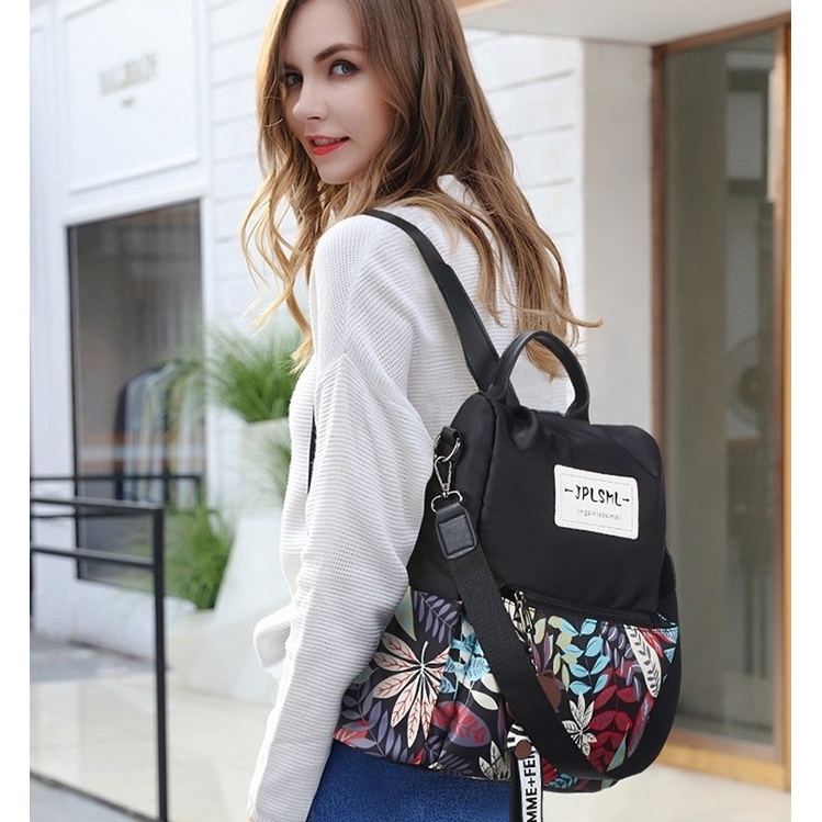 TAS RANSEL WANITA IMPORT ANTI AIR KOREA HITAM TA426B5 ELAINE PREMIUM SEKOLAH BACKPACK GENDONG PUNGGUNG KULIAH KERJA BRANDED BATAM