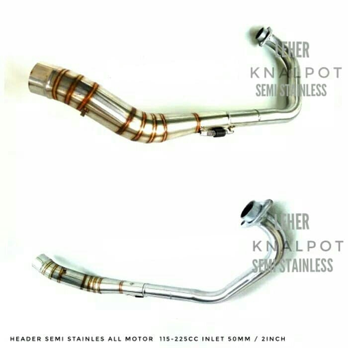 Leheran Knalpot Semi Stainlis/Stainles/Stainless Jupiter Z/New 115/Z1