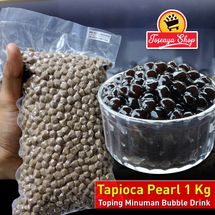 

SIRUP- TAPIOCA PEARL 1KG - TOPPING MINUMAN BUBBLE DRINK -SIRUP.