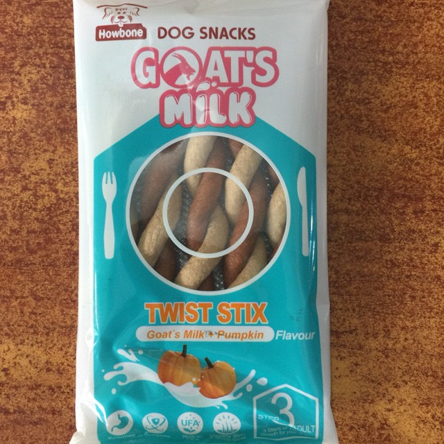 Howbone Dog Snack Goats Milk + Pumpkin Twist Stick 80gr