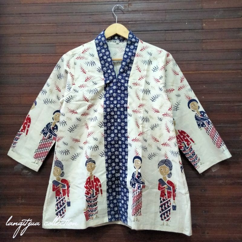 BLUS BATIK JUMBO | ATASAN BAJU BATIK WANITA BIG SIZE