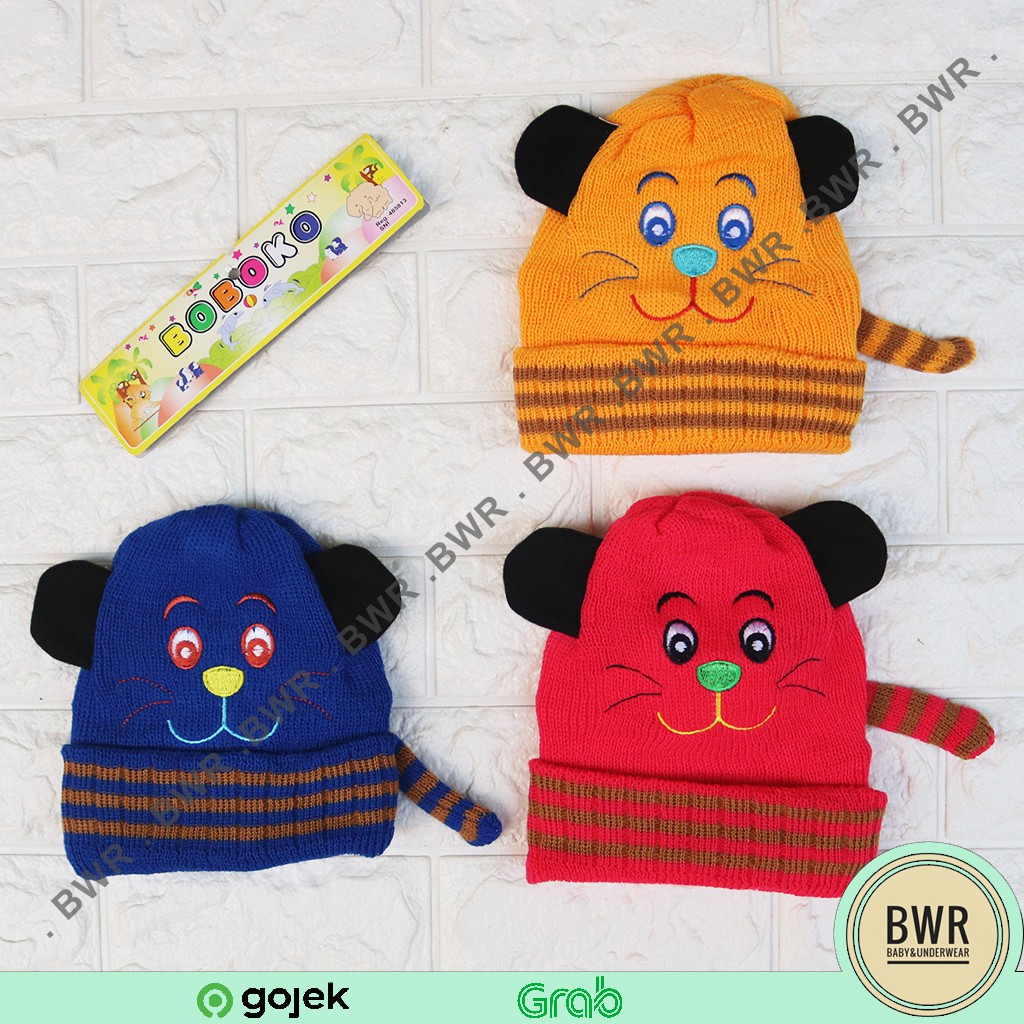 Topi Boboko Rajut | Topi Rajut Jumbo Motif Kucing