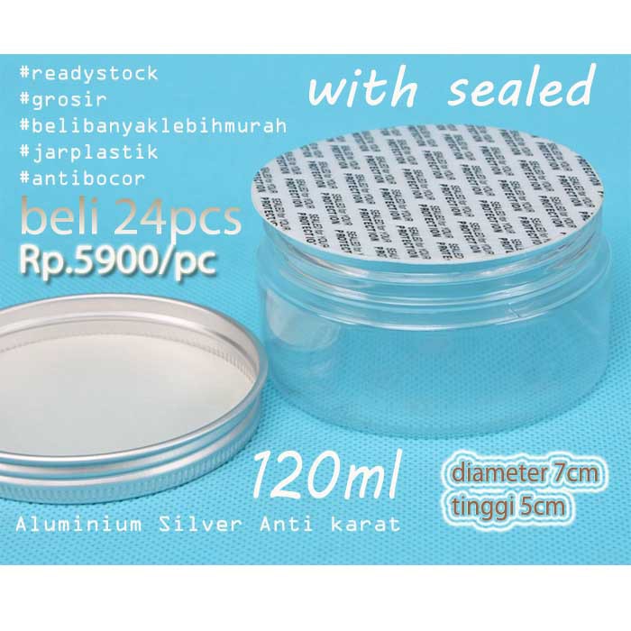 Jar Plastik 120 gram Toples Plastik 120ml Botol Serbaguna Makanan Pot Kosmetik Madu Snack Butter Wax