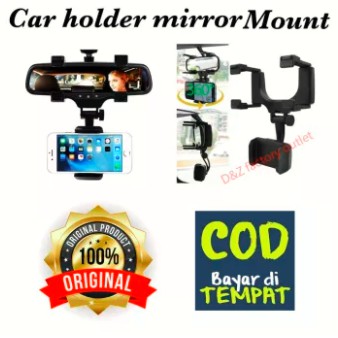 Holder Handphone di Spion Tengah Mobil Pegangan Gantungan Handphone Kuat Jepitan HP ke spion