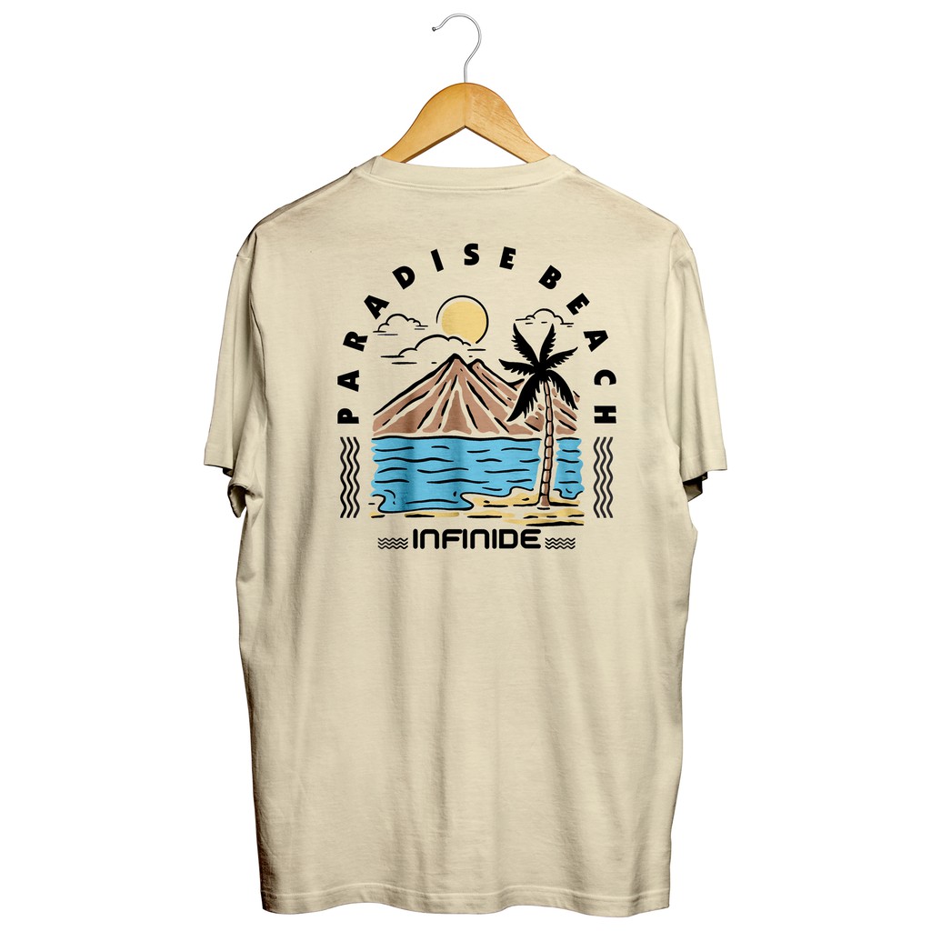 Kaos Distro Infinide PRADISSE BEACH Cotton Combed Premium Kaos Distro Infinide PRADISSE BEACH Cotton Combed Premium