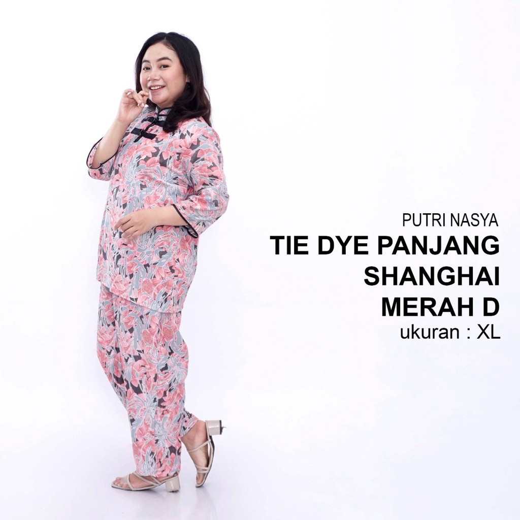 Putri Nasya - Tie Die Big Size One Set Setelan Celana Panjang Wanita Bahan Rayon