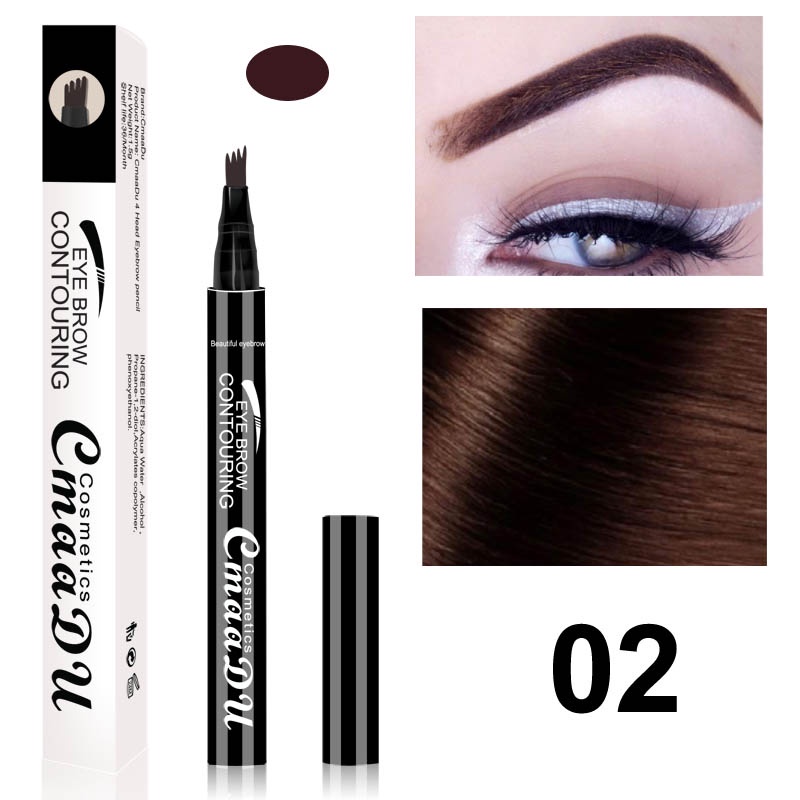 CMAADU EYEBROW CONTOURING Pencil 4 Tip Liquid Brow Waterproof Long lasting Cosmetic Eyebrow