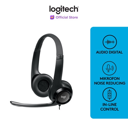 Logitech Headset H390 earphone mic noise cancelling