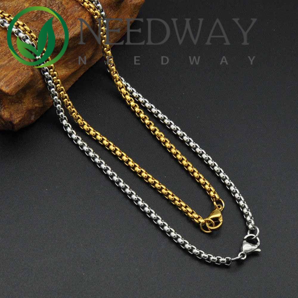 SKJK  Hip-Hop Necklace Silver Chain Steel Gift Pendant Charm Color Hop Jewelry Stainless/Multicolor