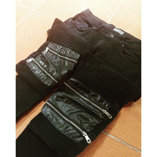 ZARA MAN BIKER JEANS SECOND