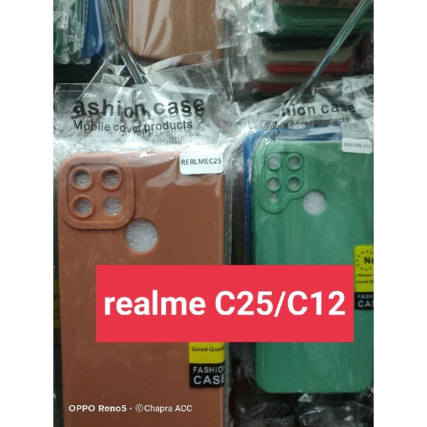 Soft case/slikon/kondom terbaru macaron pro camera/kamera type Hp Realme C12/C25