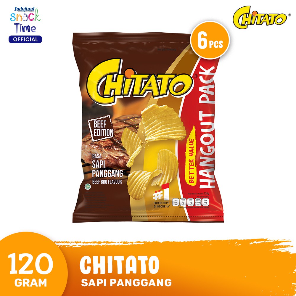 

Chitato Sapi Panggang 120 Gr - 6 Pcs