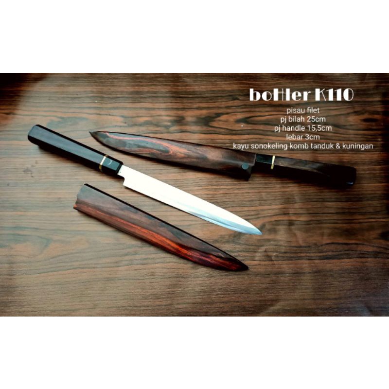 PISAU SASHIMI_Fillet Daging Baja bohler k110