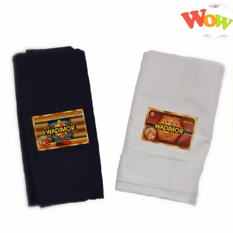 sarung wadimor/ Sarung wadimor polos/ Sarung wadimor putih/ Sarung wadimor garis/ Sarung perlengkapa