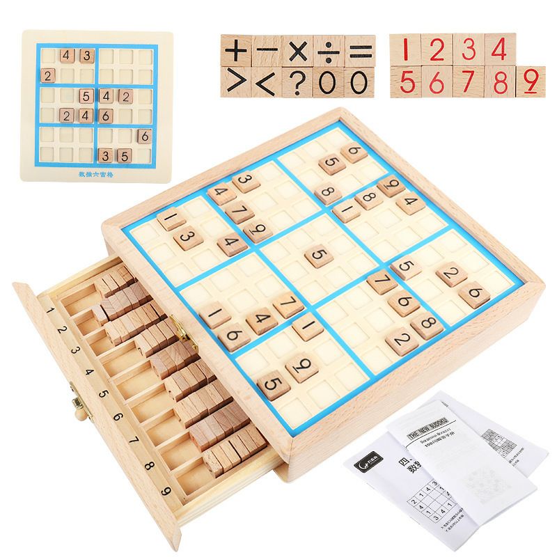 Subarashi.shop - Mainan Edukasi Montessori Sudoku kayu / wooden sudoku