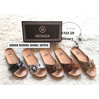 Image of 12.12 SALE Sandal Nevada Disney Puyuh SALE Fashion Cewek Casual Terbaru Sendal Gasper Slip On Japit disney puyuh sandal wanita