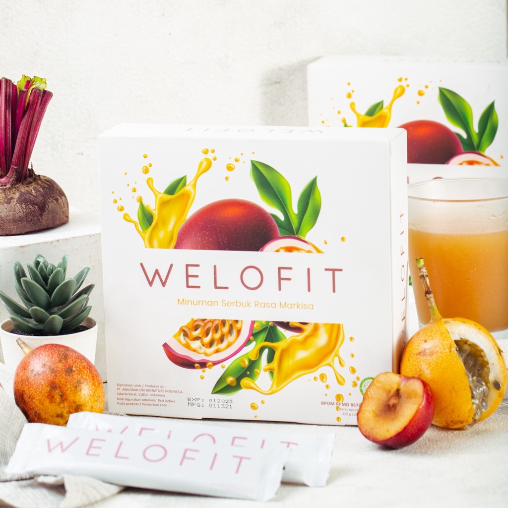 WELOFIT Weight Loss &amp; Fit - 1 BOX / Suplemen minuman Diet Aman Ibu Menyusui Bahan Alami Herbal Bisa untuk Meningkatkan Daya Tahan Tubuh &amp; Antioksidan