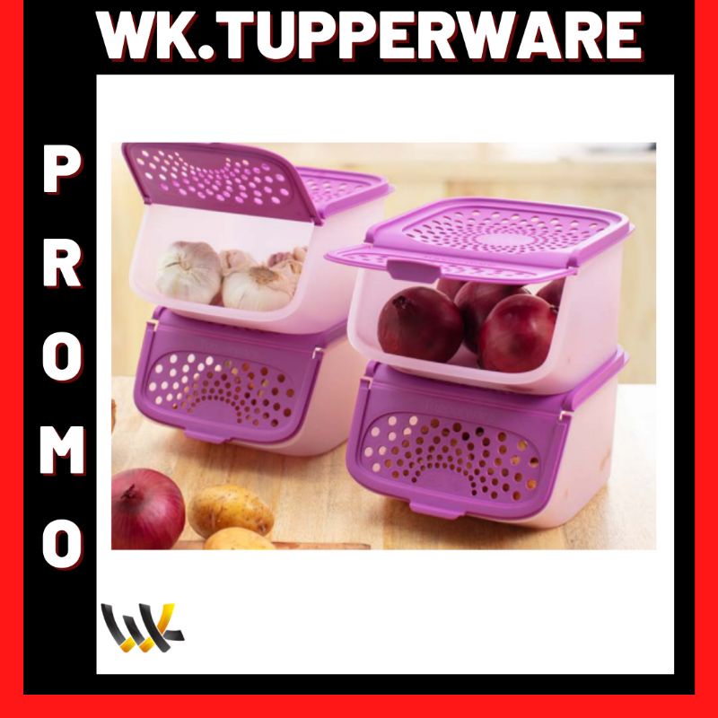 ACCESS MATE TUPPERWARE WADAH SAYURAN WADAH KENTANG WADAH BAWANG KADO IBU KEBUTUHAN DAPUR KADO PERNIK