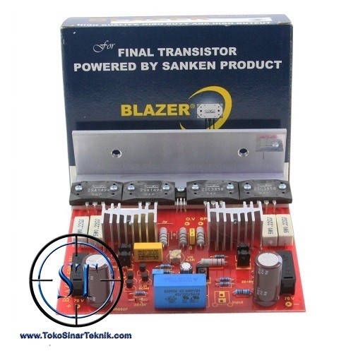 Kit Power Amplifier Blazer 500W Mono + Transistor Sanken TR1494-3858 ASLI Audio Power Spekaer Sound System 500 Watt