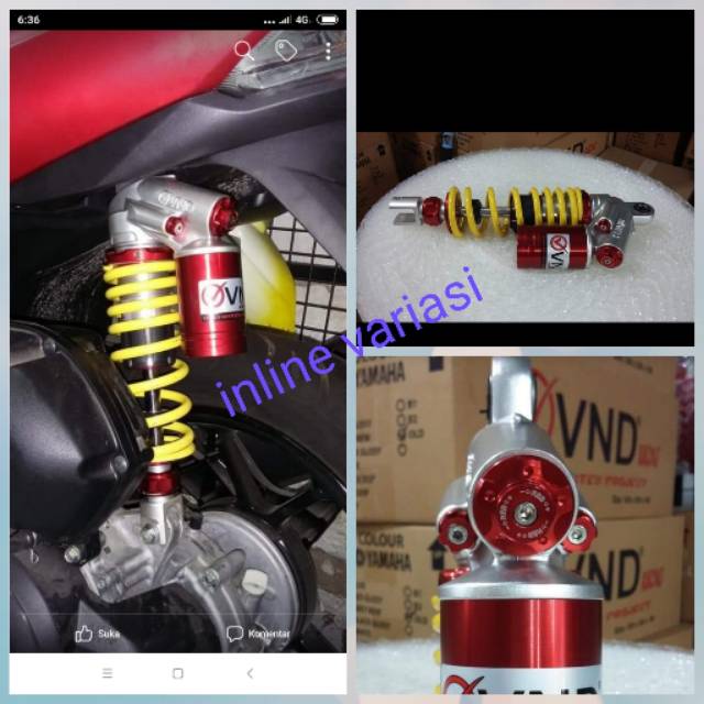 Shock tabung matic 310m/shockbreaker tabung answer vnd mio-beat-vario-fino-scoopy-xride-mio m3-mio j