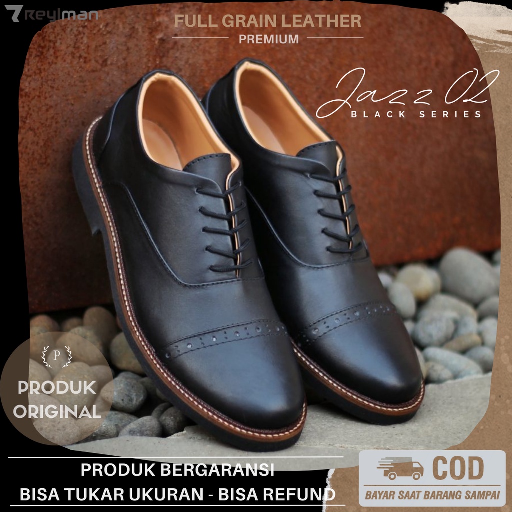 Sepatu Formal Pria | Sepatu Casual | REYLMAN JAZZ 02 Black Series