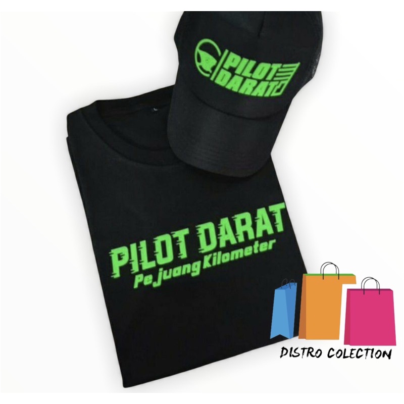 KAOS PILOT DARAT PEJUANG KILOMETER BONUS TOPI // KAOS DISTRO // KAOS TERLARIS