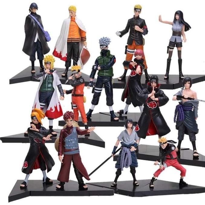 Action Figure Naruto Minato Kakashi Sasori Garra Deidara Itachi Sasuke