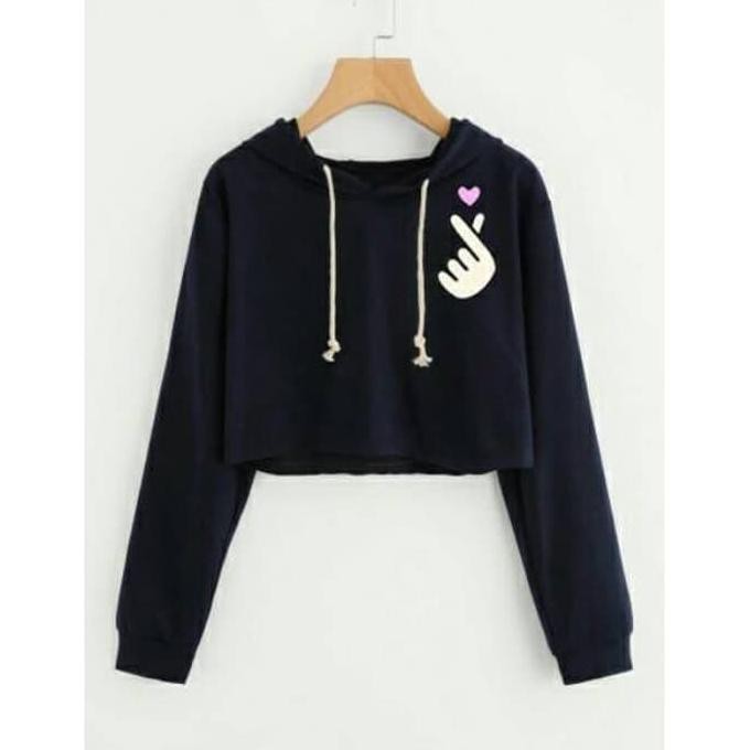 Sweater Crop Topi Sarange Hitam/Pink Dadu/Maron