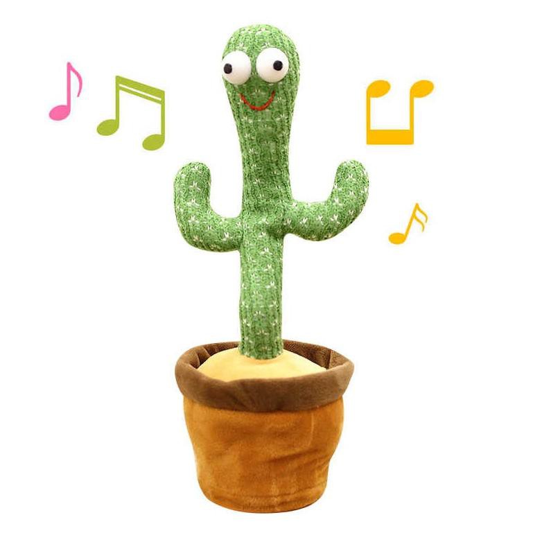 Mainan Kaktus Bergoyang Dancing Cactus Boneka Kaktus Goyang dan Nyanyi Kaktus Joget musik MURAH